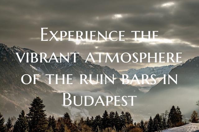 Experience the vibrant atmosphere of the ruin bars...